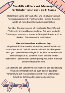 Nachhilfe – Angebot