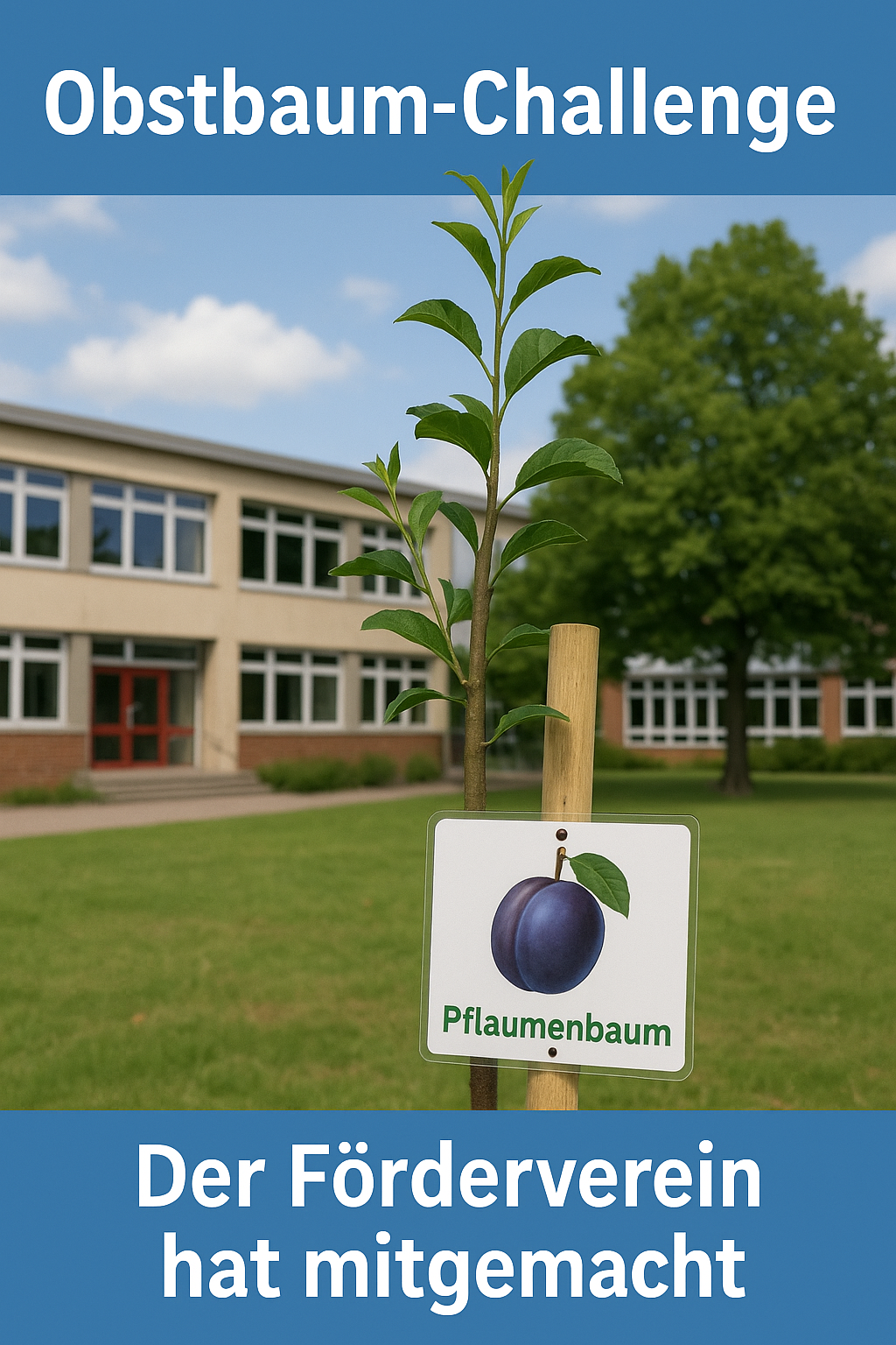 Förderverein bei der Obstbaum Challenge mit!